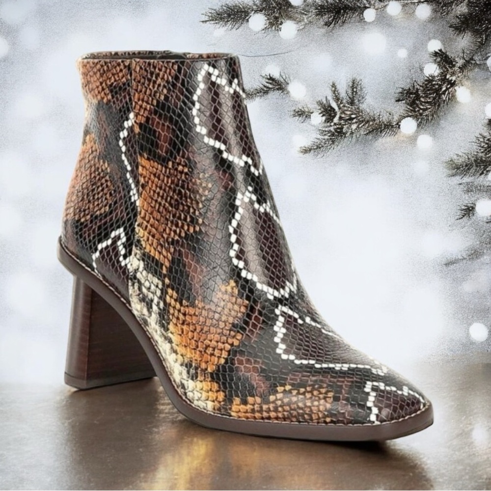 Gibson & Latimer VINA Snake Embossed Leather Boots